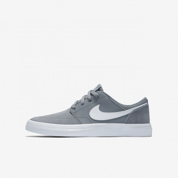 Nike Sb Portmore II Skaterschuhe Jungen Grau Weiß...