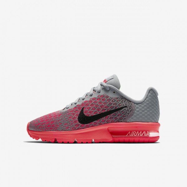 Nike Air Max Sequent 2 Laufschuhe Jungen Grau Rosa...