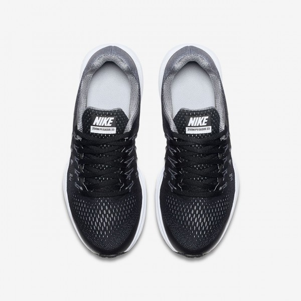 Nike Air Zoom Pegasus 33 Laufschuhe Mädchen Schwarz Grau Metallic Silber 900-69210